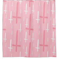 upside down inverted cross pastel pink