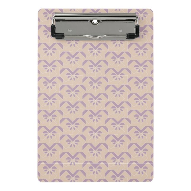 Upside down lavender pattern mini clipboard (Front)