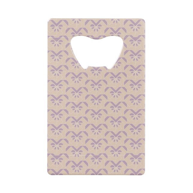 Upside down lavender pattern wallet bottle opener (Front)