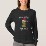 Upside Down Pineapple Christmas Santa Hat Naughty T-Shirt<br><div class="desc">Upside Down Pineapple Christmas Santa Hat Naughty AND Nice Shirt. Perfect gift for your dad,  mom,  papa,  men,  women,  friend and family members on Thanksgiving Day,  Christmas Day,  Mothers Day,  Fathers Day,  4th of July,  1776 Independent day,  Veterans Day,  Halloween Day,  Patrick's Day</div>