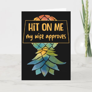 Upside Down Pineapple Cruise Subtle Swinger Funny Card