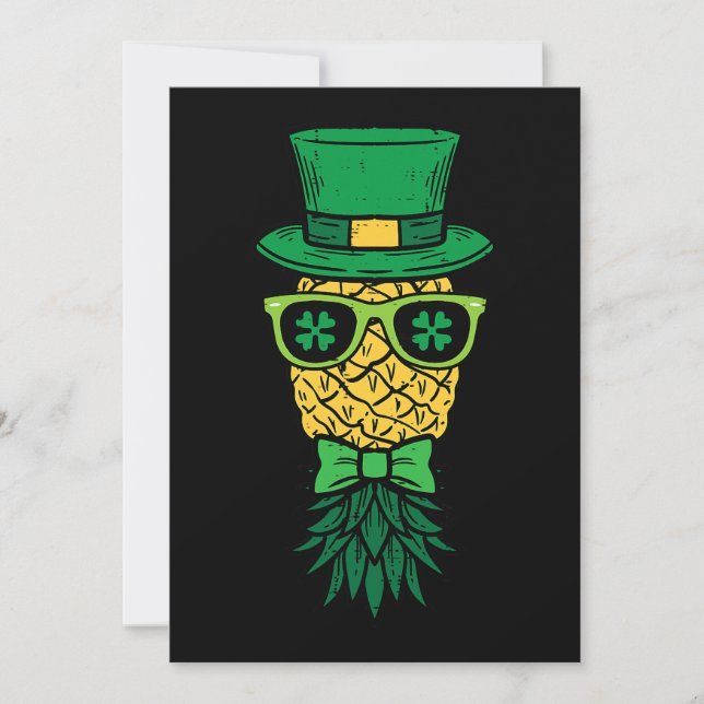 Upside Down Pineapple Leprechaun St Patricks Day M Invitation (Front)