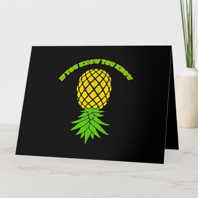 Upside Down Pineapple Shirt Sharing Swinger 3 Card (Front)
