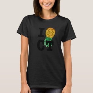 Upside Down Pineapple Subtle Connecticut Ct Swing T-Shirt