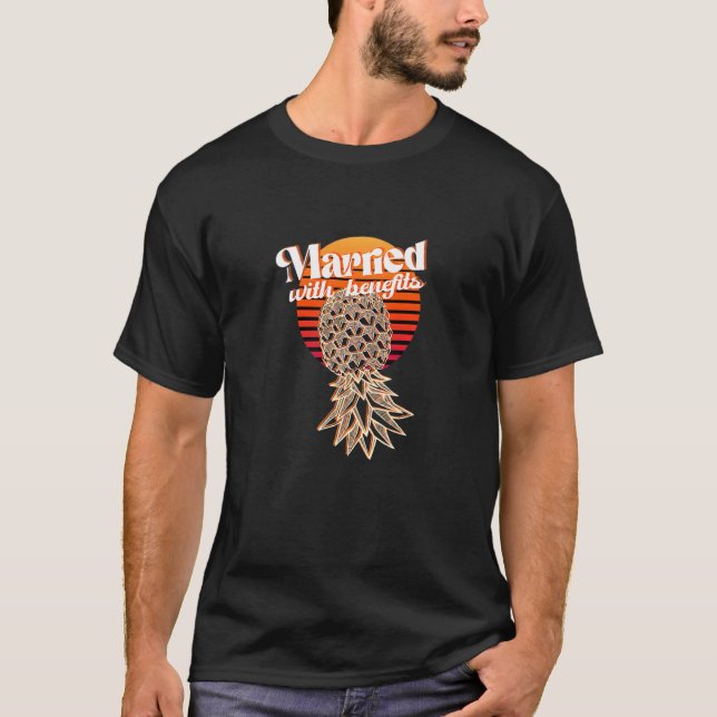 Upside Down Pineapple  Swingers  Polyamory T-Shirt (Front)