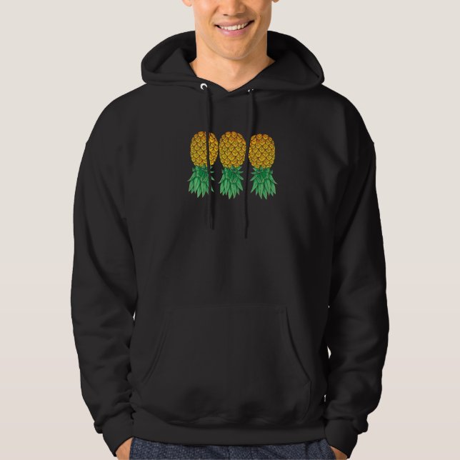Upside Down Pineapples  Polyamory And Polyamorous Hoodie (Front)