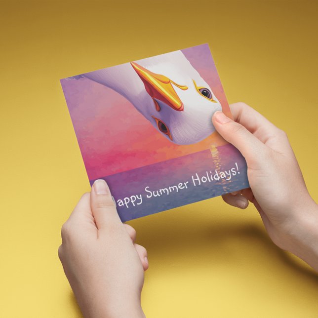 Upside down Seagull, customizable  Holiday Card (Creator Uploaded)