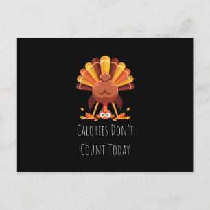 Upside Down Turkey Thanksgiving Holiday Postcard