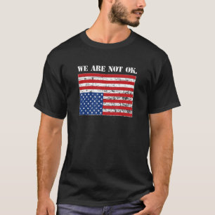 Upside Down USA Flag in Distress T-Shirt