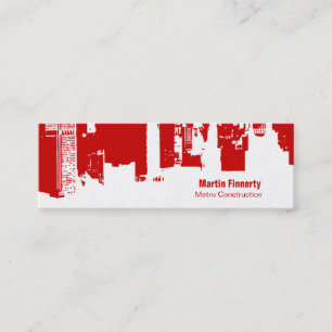 Upside Downtown Horizontal Skinny Mini Business Card