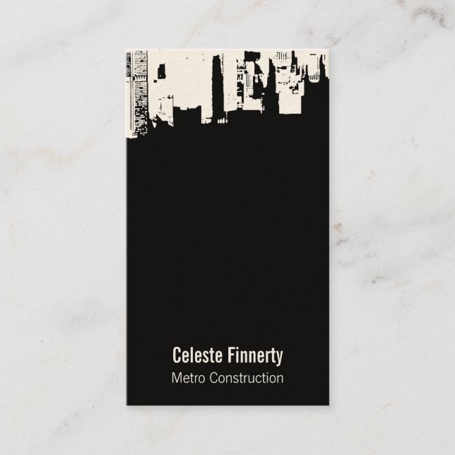 Upside Downtown Midnight Sky Business Card (Front)