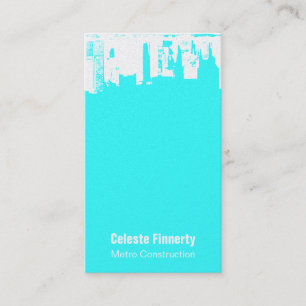 Upside Downtown Snow Sky Business Card