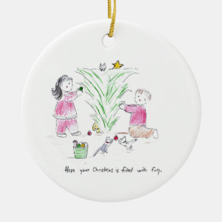 upsidedown_christmas ceramic ornament