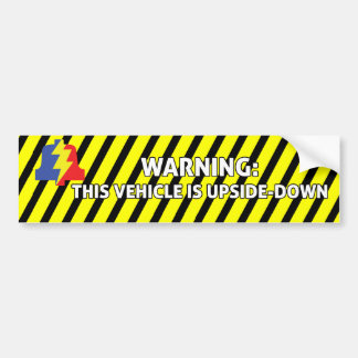 Upsidedown Vehicle Bumper Sticker