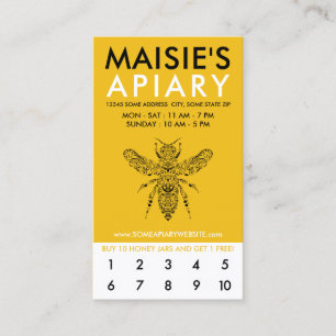 uptown APIARY loyalty Card