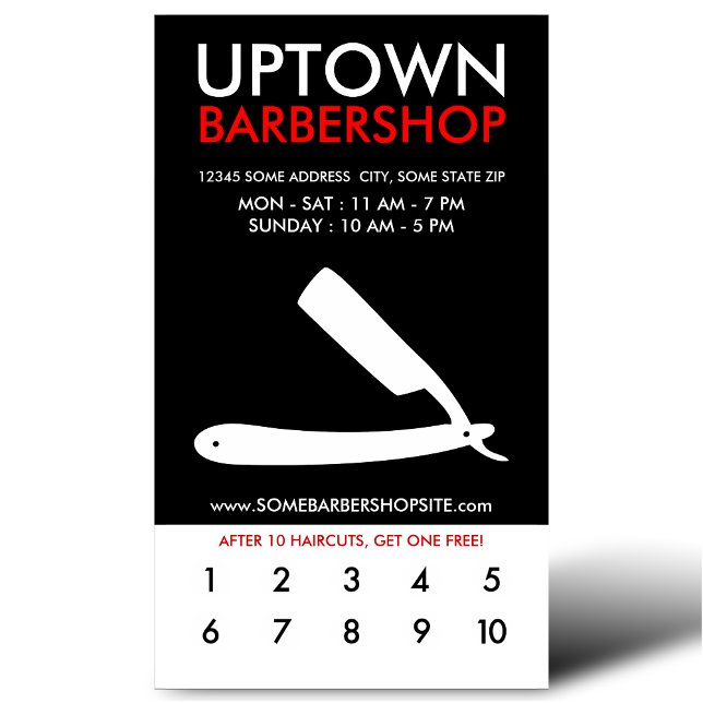 uptown barbershop loyalty card (Creator Uploaded)
