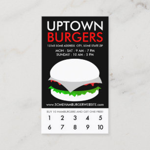 uptown burgers loyalty card