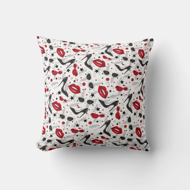 Uptown Girl Throw Pillow (Front)