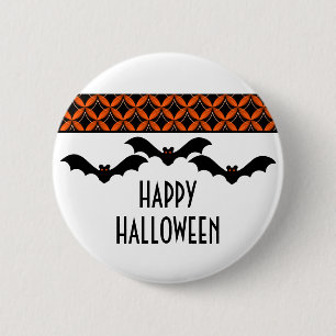 Uptown Glam Bats Halloween Button