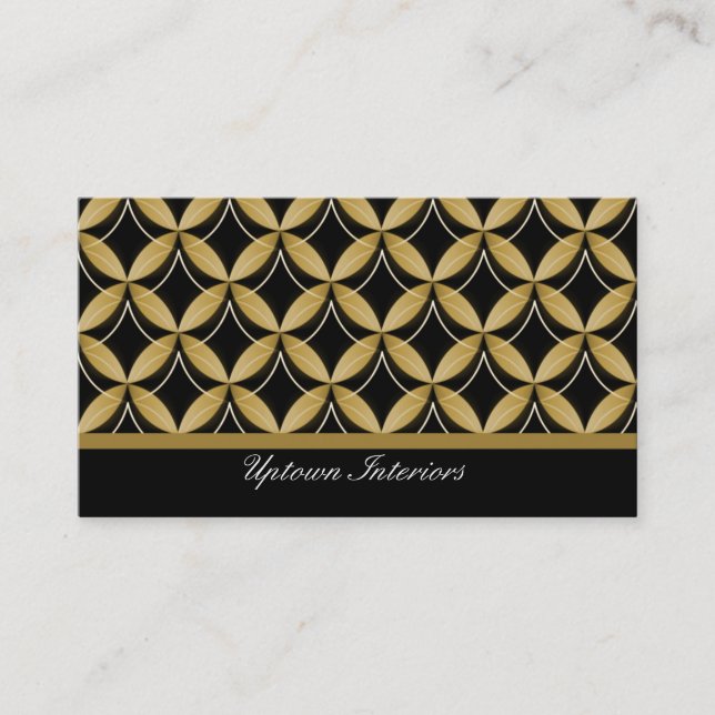 Uptown Glam Carte de visite, Or (Devant)