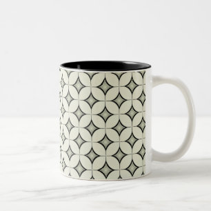 Uptown Retro Mug, Ivory Two-Tone Coffee Mug
