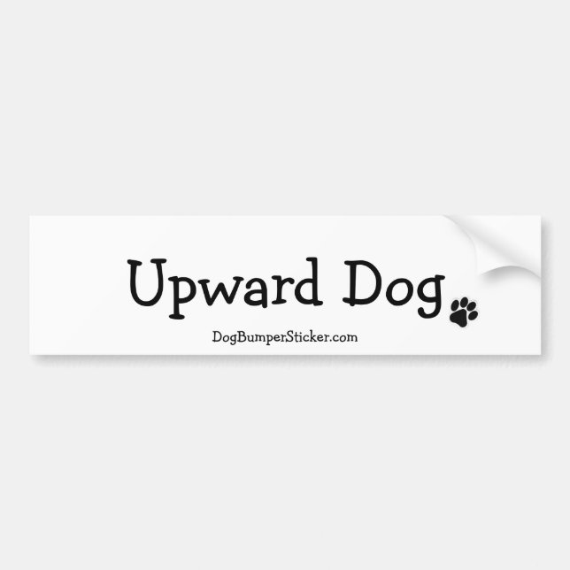 Upward Dog Bumper Sticker (Front)
