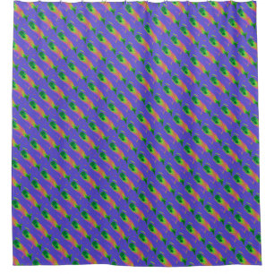 upward swimming multi-coloured whales blue pattern