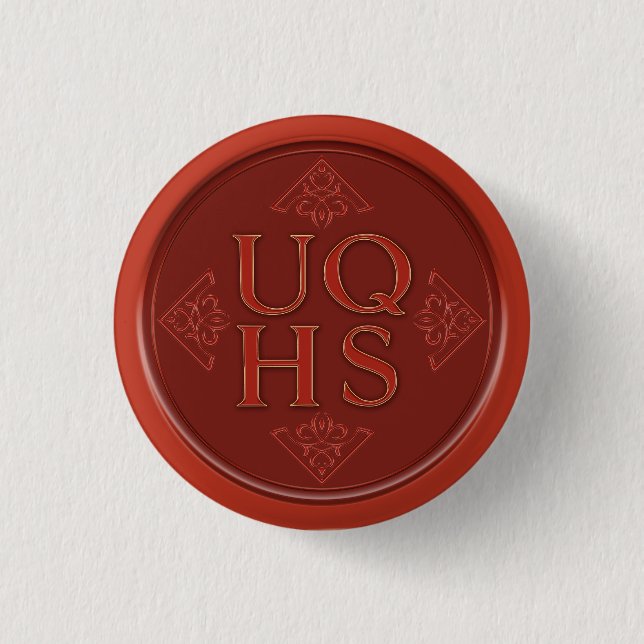UQHS Badge 1 Inch Round Button (Front)