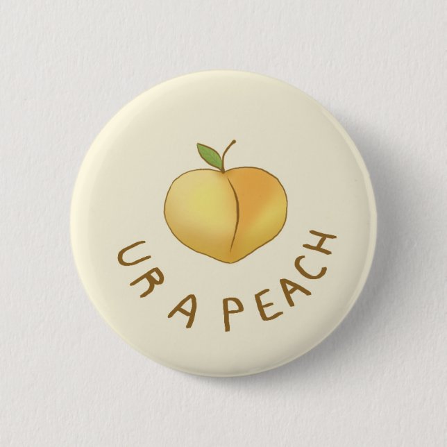 ur has peach 2 inch round button (Front)