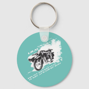 Ural Motorcycle With Sidecar Is Not Afraid Of Dirt Keychain