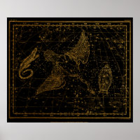 Urania's Mirror Celestial Map Gold and Black