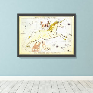 Urania's Mirror, Vintage Astronomy Celestial Map Canvas Print