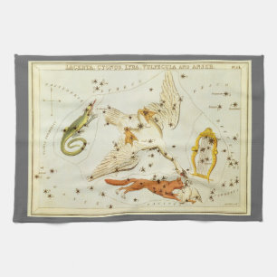 Urania's Mirror, Vintage Astronomy Celestial Map Kitchen Towel