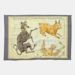 Urania's Mirror, Vintage Astronomy Celestial Map Kitchen Towel