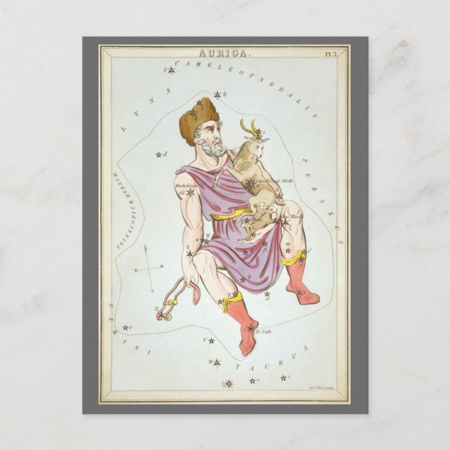 Urania's Mirror, Vintage Astronomy Celestial Map Postcard (Front)