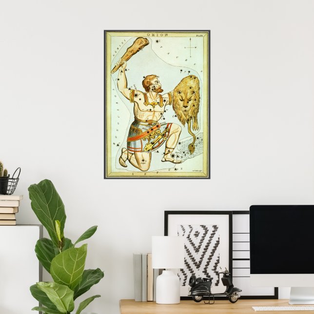 Urania's Mirror, Vintage Astronomy Celestial Map Poster (Home Office)