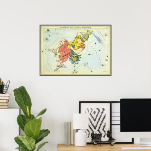 Urania's Mirror, Vintage Astronomy Celestial Map Poster