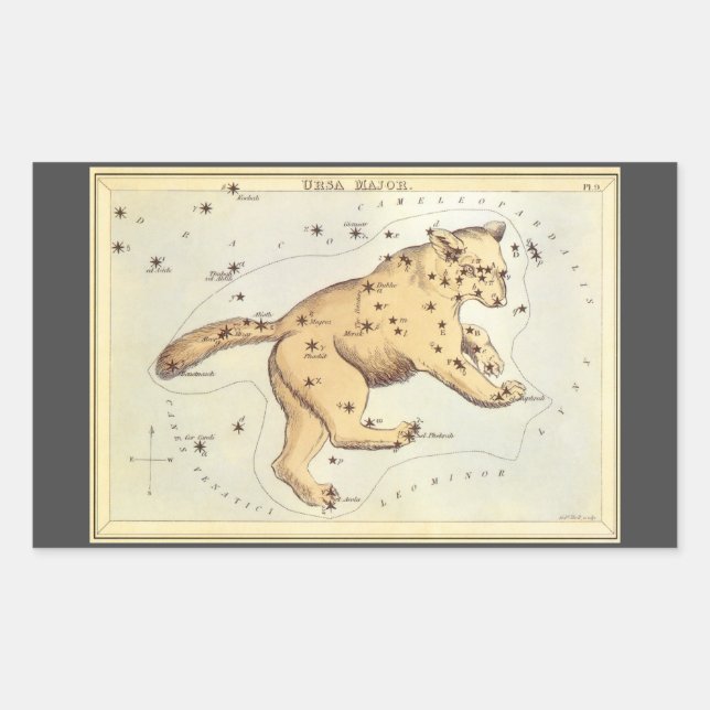 Urania's Mirror, Vintage Astronomy Celestial Map Sticker (Front)