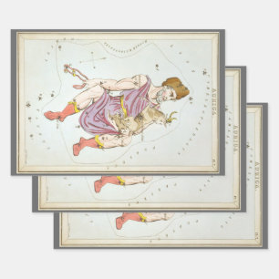 Urania's Mirror, Vintage Astronomy Celestial Map Wrapping Paper Sheet