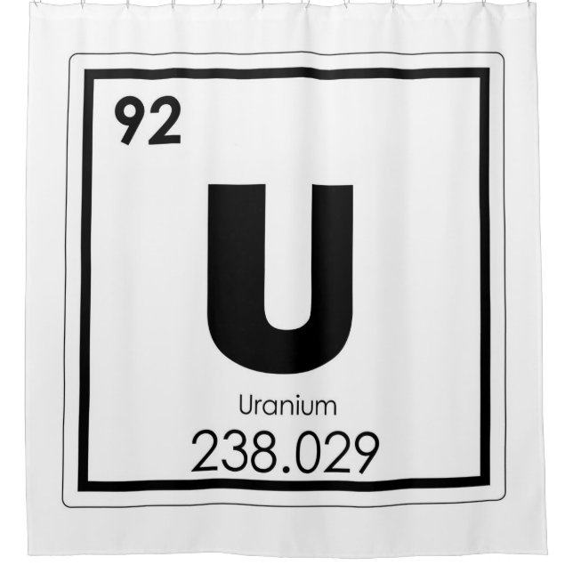 Uranium chemical element symbol chemistry formula (Front)