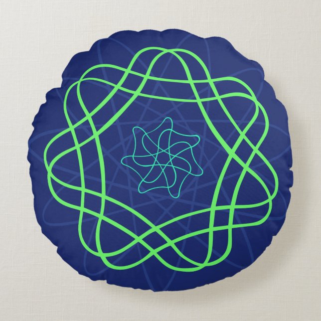 Uranium Glow large design Round Pillow (Front)