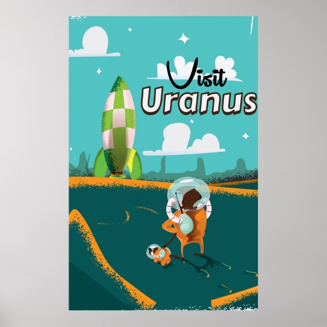 Uranus Caricature vintage Travel Poster (Devant)