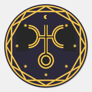 Uranus Occultic Celestial Party Classic Round Sticker