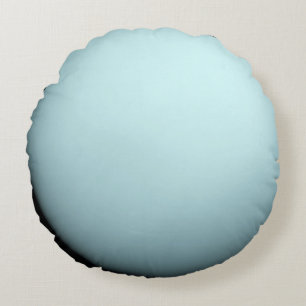 Uranus Planet Photo Space Solar System Pale Blue Round Pillow