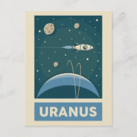 Uranus Retro Galaxy Rocket