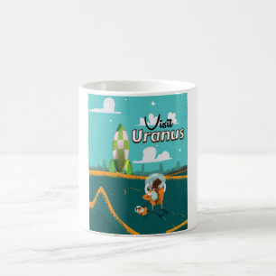 Uranus vintage cartoon Travel Poster Coffee Mug
