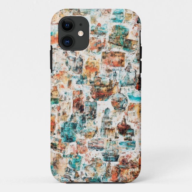 Urban Abstract Collage Mobile Case (Back)