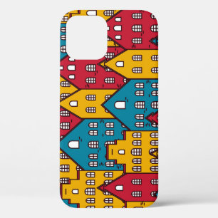 Urban abstract: vintage city pattern iPhone 12 case