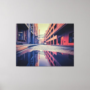 Urban Alleyway Reflection Canvas Print