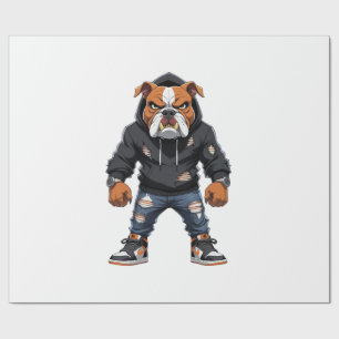Urban Alpha Bulldog � Street Style Mascot Wrapping Paper